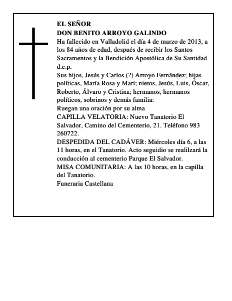 Don Benito Arroyo Galindo