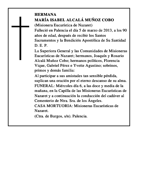 María Isabel Alcalá Muñoz Cobo