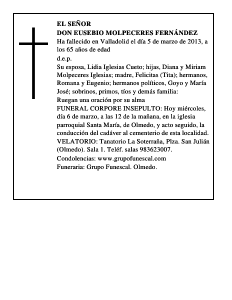 Don Eusebio Molpeceres Fernández