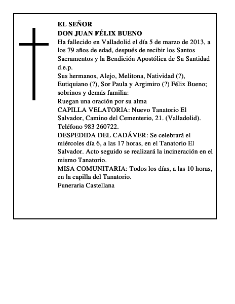 Don Juan Félix Bueno