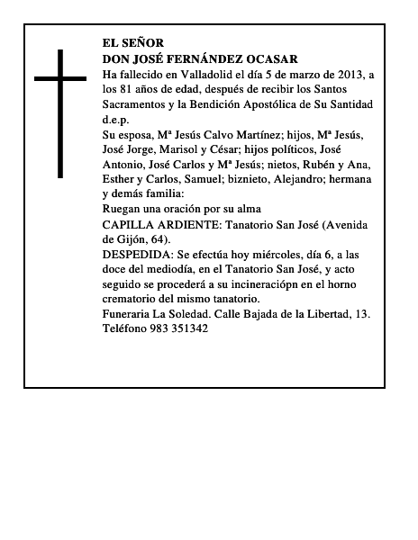 Don José Fernández Ocasar