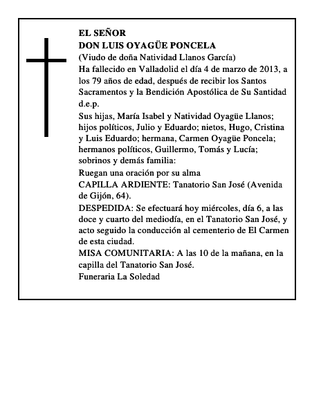 Don Luis Oyagüe Poncela