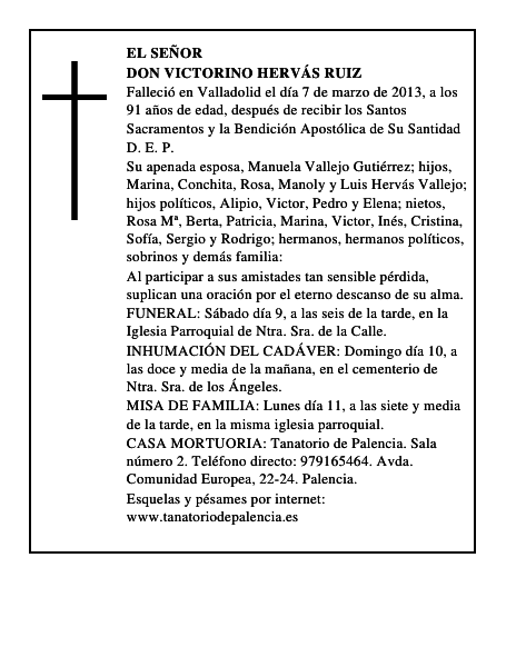 Don Victorino Hervás Ruiz