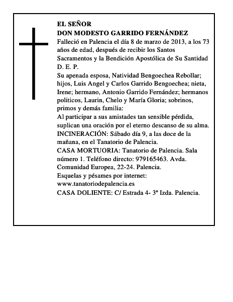 Don Modesto Garrido Fernández