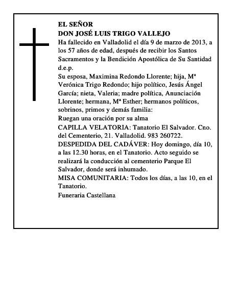 Don José Luis Trigo Vallejo
