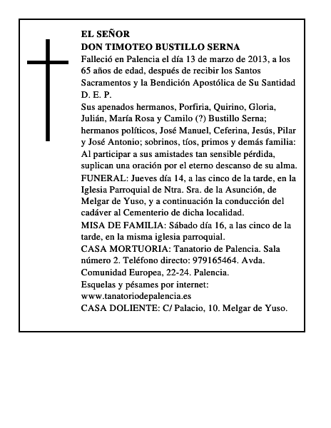 Don Timoteo Bustillo Serna