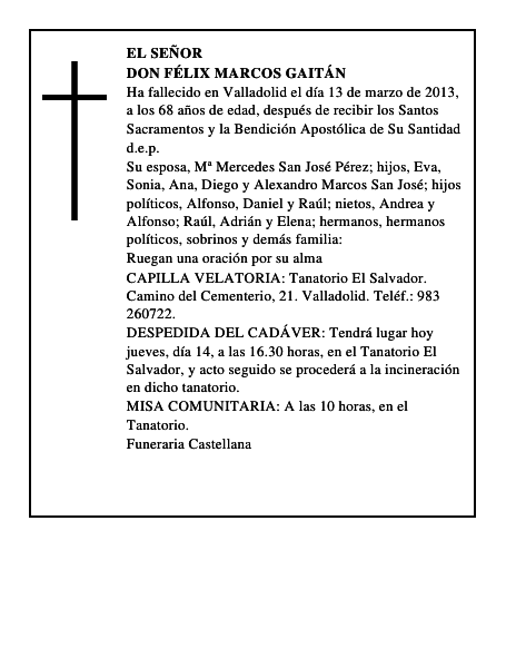 Don Félix Marcos Gaitán