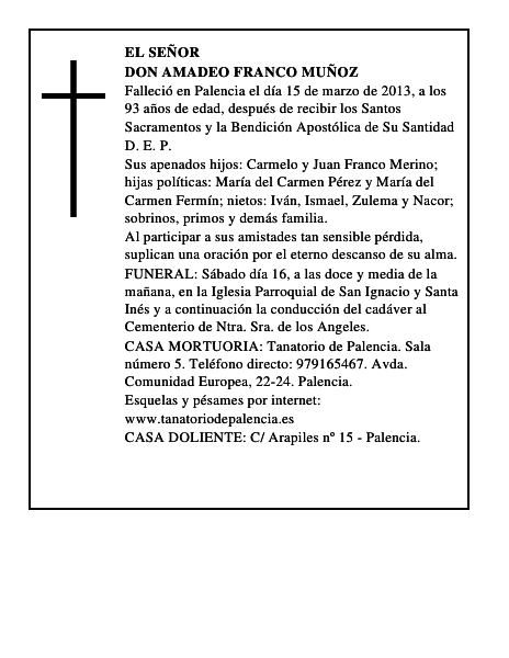Don Amadeo Franco Muñoz