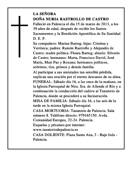 Doña Nuria Rastrollo de Castro