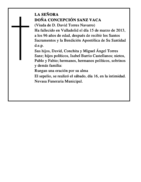 Doña Concepción Sanz Vaca