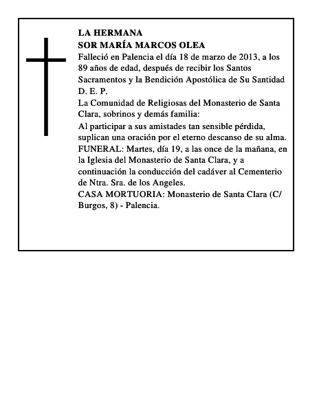 Sor María Marcos Olea