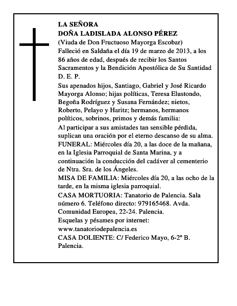 Doña Ladislada Alonso Pérez