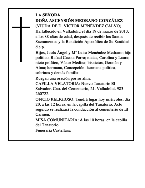 Doña Ascensión Medrano González