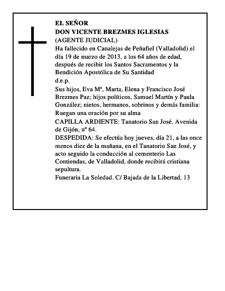 Don Vicente Brezmes Iglesias