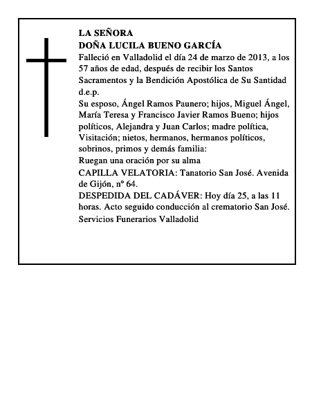 Doña Lucila Bueno García