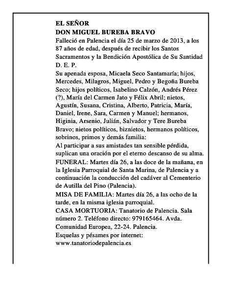 Don Miguel Bureba Bravo
