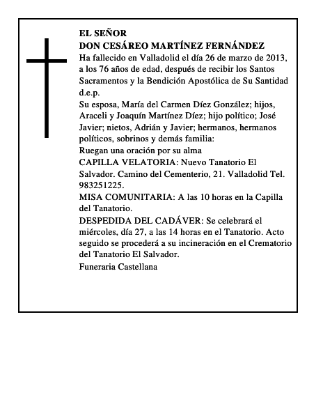 Don Cesáreo Martínez Fernández