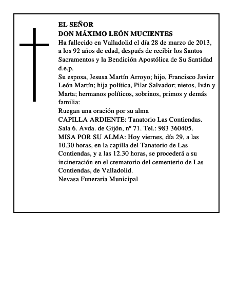 Don Máximo León Mucientes