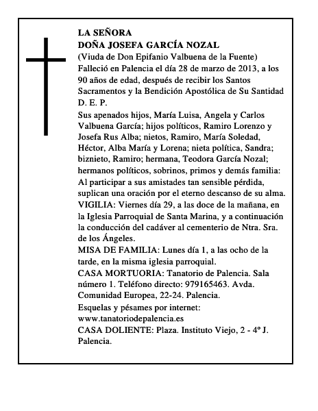 Doña Josefa García Nozal