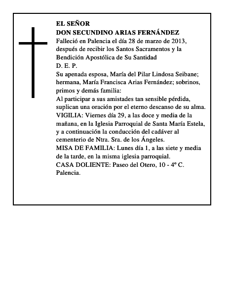 Don Secundino Arias Fernández