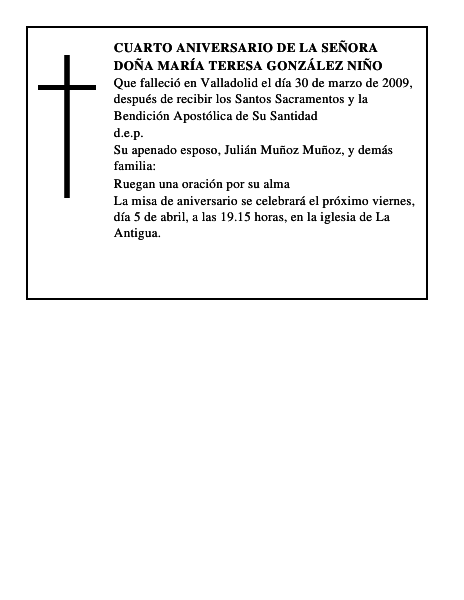 Doña María Teresa González Niño