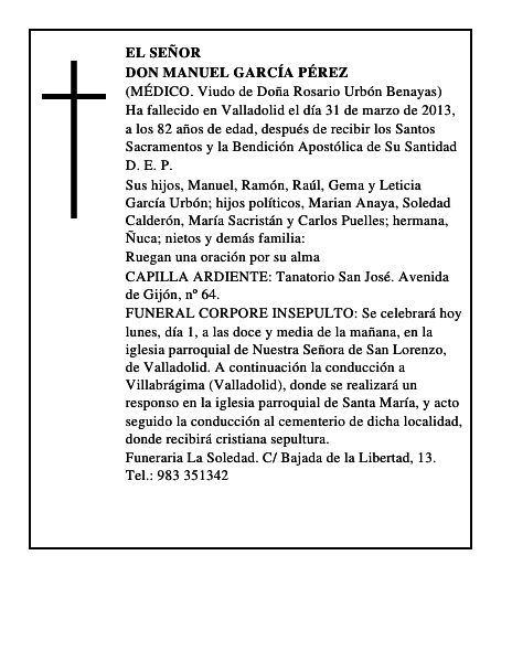 Don Manuel García Pérez