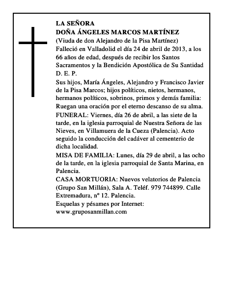 Doña Ángeles Marcos Martínez