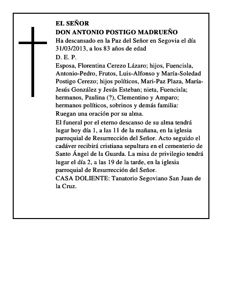 Don Antonio Postigo Madrueño
