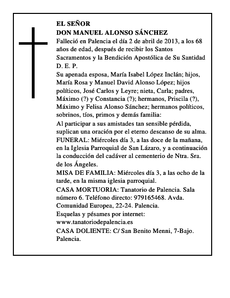 Don Manuel Alonso Sánchez