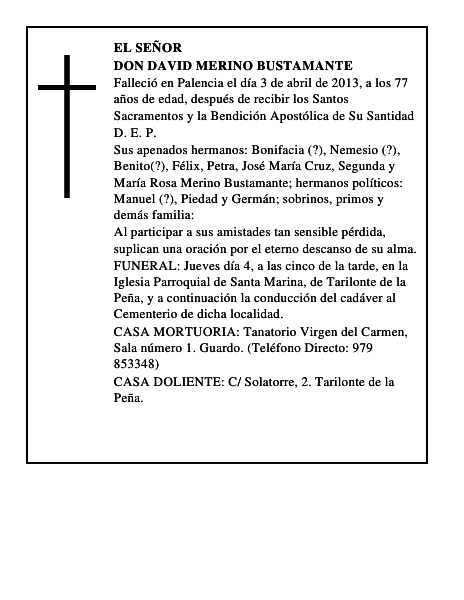 Don David Merino Bustamante
