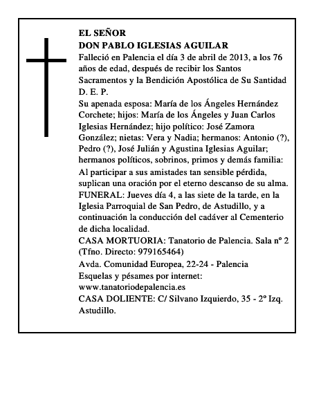 Don Pablo Iglesias Aguilar