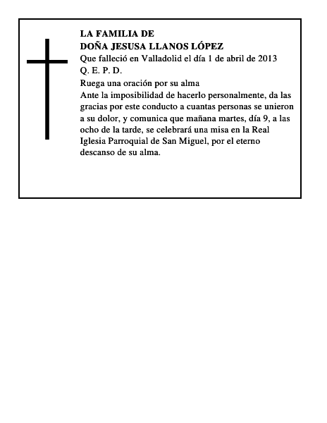 Doña Jesusa Llanos López