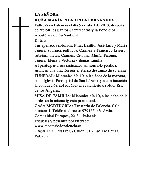 Doña María Pilar Pita Fernández
