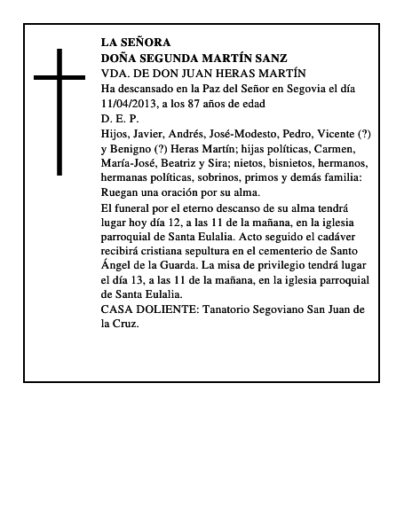 Doña Segunda Martín Sanz