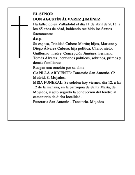 Don Agustín Álvarez Jiménez