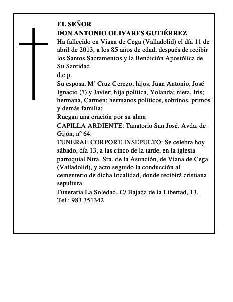 Don Antonio Olivares Gutiérrez