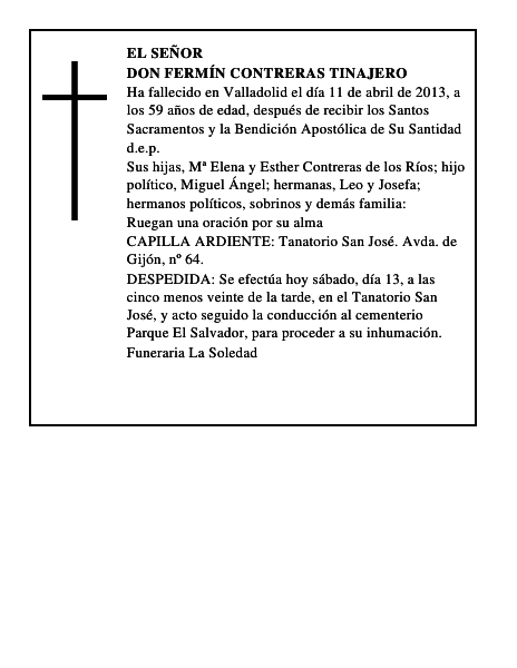 Don Fermín Contreras Tinajero