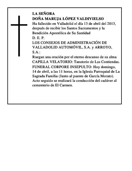 Doña Maruja López Valdivielso