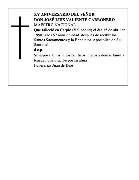 Don José Luis Valiente Carbonero