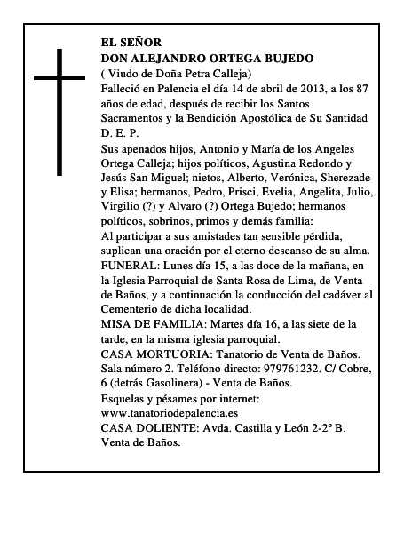 Don Alejandro Ortega Bujedo