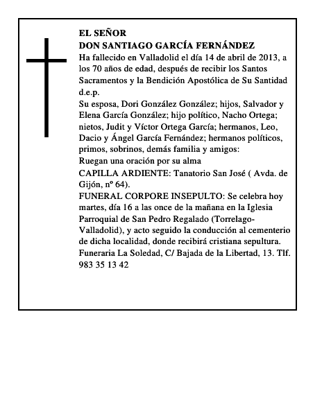 Don Santiago García Fernández