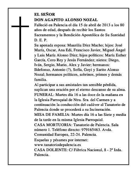 Don Agapito Alonso Nozal