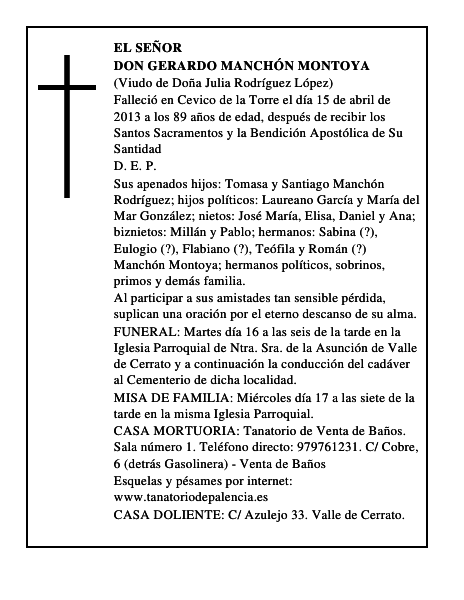 Don Gerardo Manchón Montoya