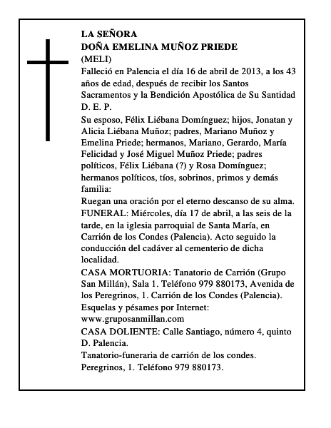 Doña Emelina Muñoz Priede