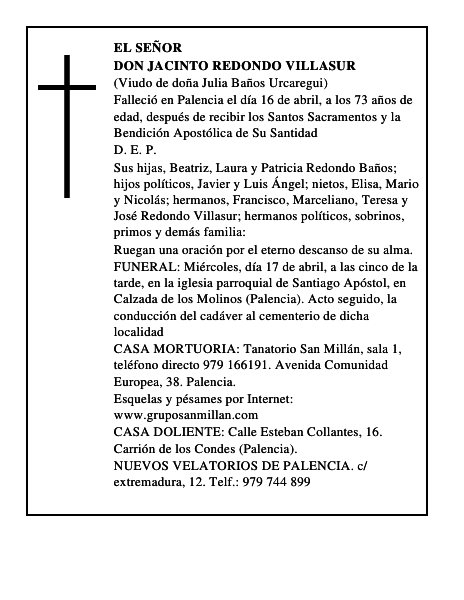 Don Jacinto Redondo Villasur