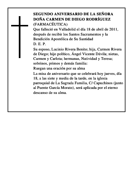 Doña Carmen de Diego Rodríguez