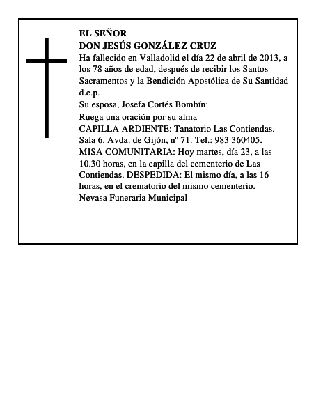 Don Jesús González Cruz