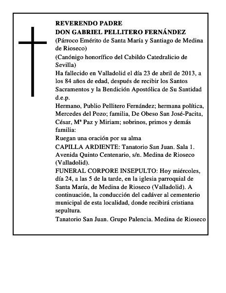 Don Gabriel Pellitero Fernández