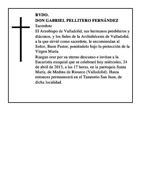 Don Gabriel Pellitero Fernández