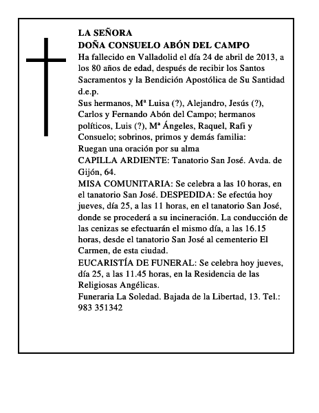 Doña Consuelo Abón del Campo